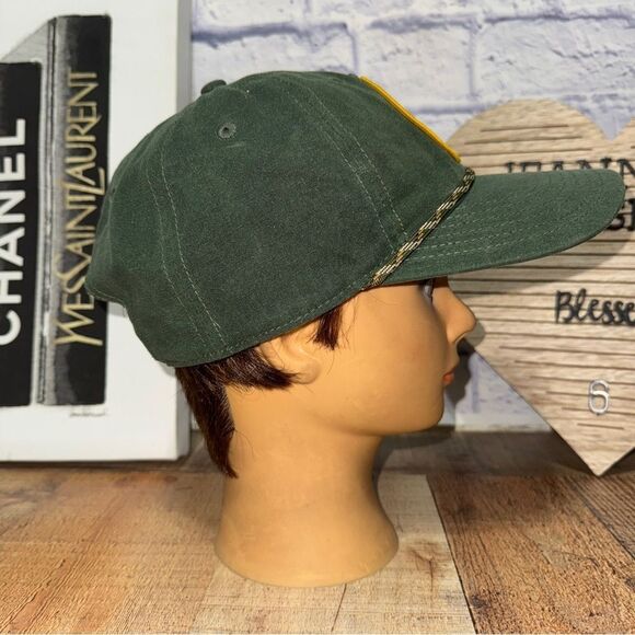 Smokey The Bear Hat Adult Snapback Green Baseball Cap Rope Patch 5 Panel - Picture 5 of 9